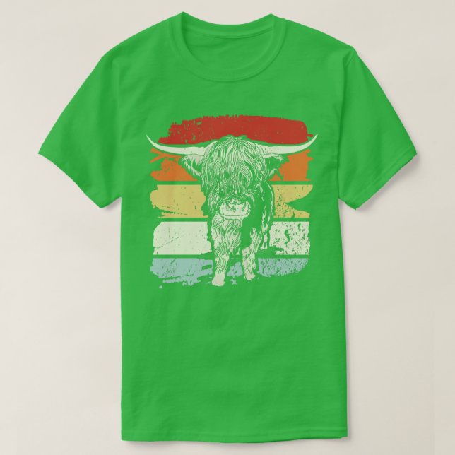 Retro för höglandskökor t shirt (Design framsida)