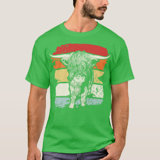 Retro för höglandskökor t shirt