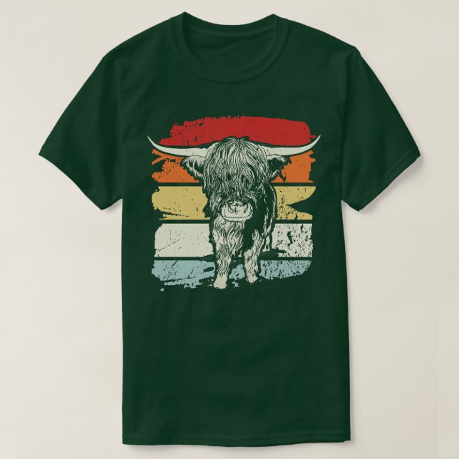 Retro för höglandskökor t shirt (Design framsida)