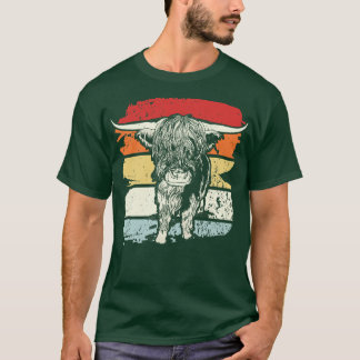 Retro för höglandskökor t shirt