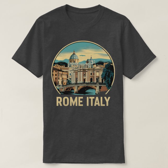 Retro för italien vid flygplats t shirt (Design framsida)