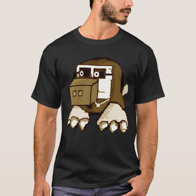 Retro för kvadratisk hund t shirt (Framsida)