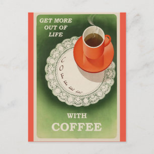 Retro för Poster av vintage-kaffe Vykort