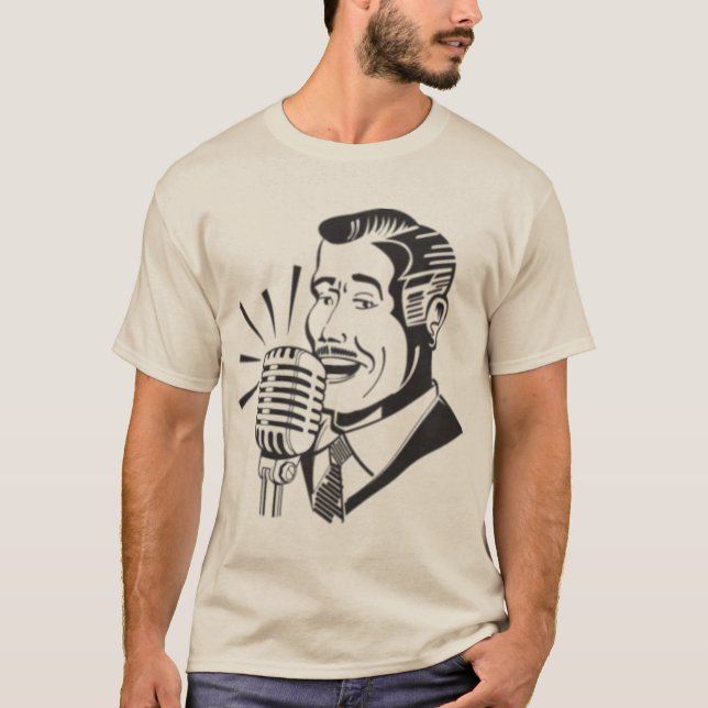 Retro för radiomedlare tee (Framsida)