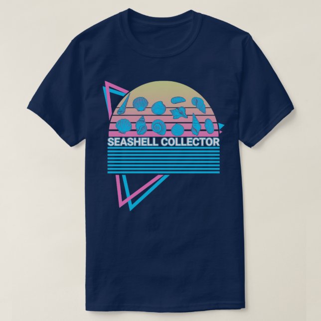Retro för Seashell Collector T Shirt (Design framsida)