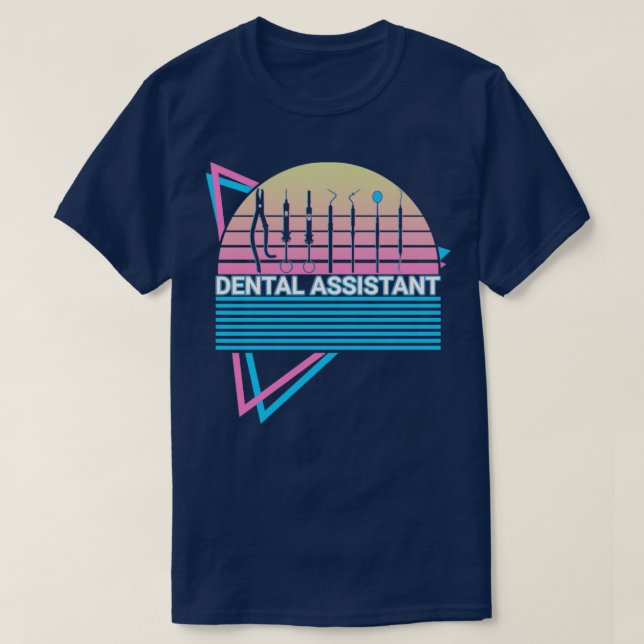 Retro för tandassistent t shirt (Design framsida)