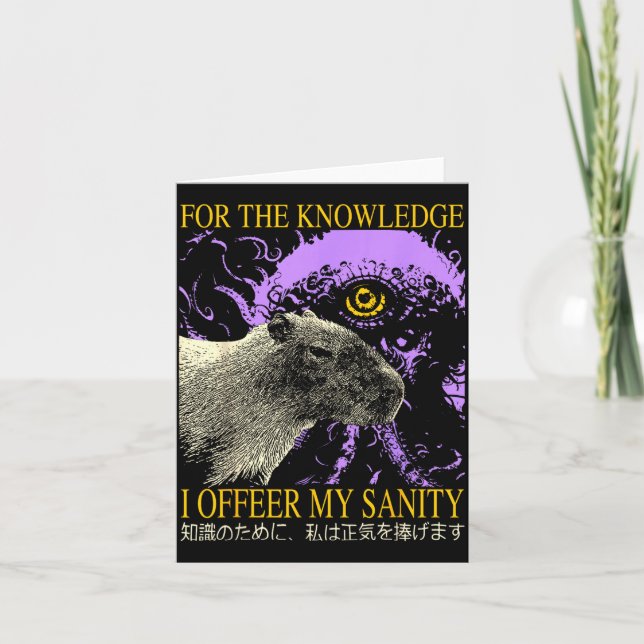 Retro For The Knowledge I Offer My Sanity Japanese Kort (Framsida)