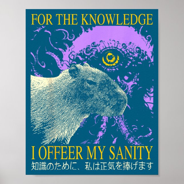 Retro For The Knowledge I Offer My Sanity Japanese Poster (Framsidan)