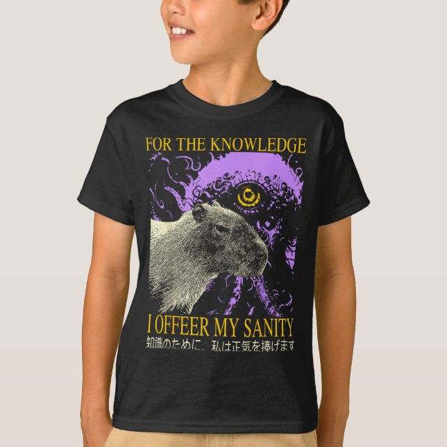 Retro For The Knowledge I Offer My Sanity Japanese T Shirt (Framsida)