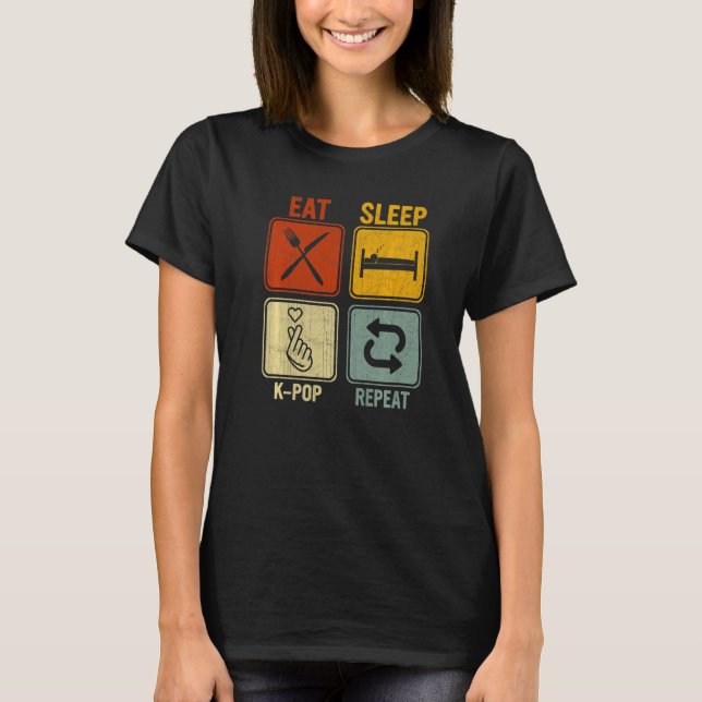 Retro för upprepa av musikens könsmognad t shirt (Framsida)