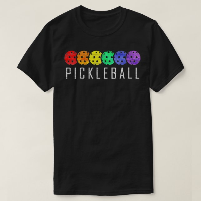Retro för Womens Pickleball Funny Paddle Sports Pl T Shirt (Design framsida)