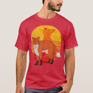 Retro Forest Animal Lover Wildlife Fox T-Shirt
