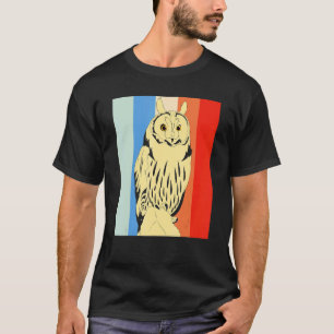 Retro Forest Animal Uggla Wise Bird Predator Uggla T Shirt