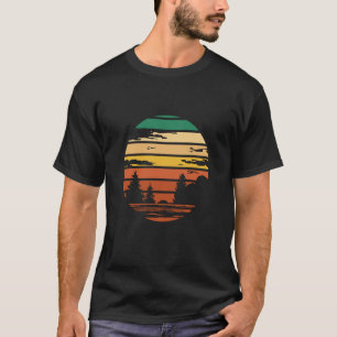 Retro Forest Mountain Camping Hiking klättring T Shirt