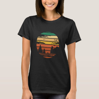 Retro Forest Mountain Camping Hiking klättring T Shirt