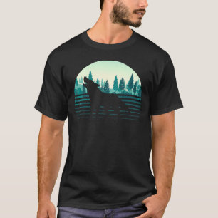 Retro Forest Träd utanför naturområdet T Shirt