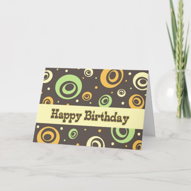 Retro-företag från gruppfödelsedagskort kort (Framsida)