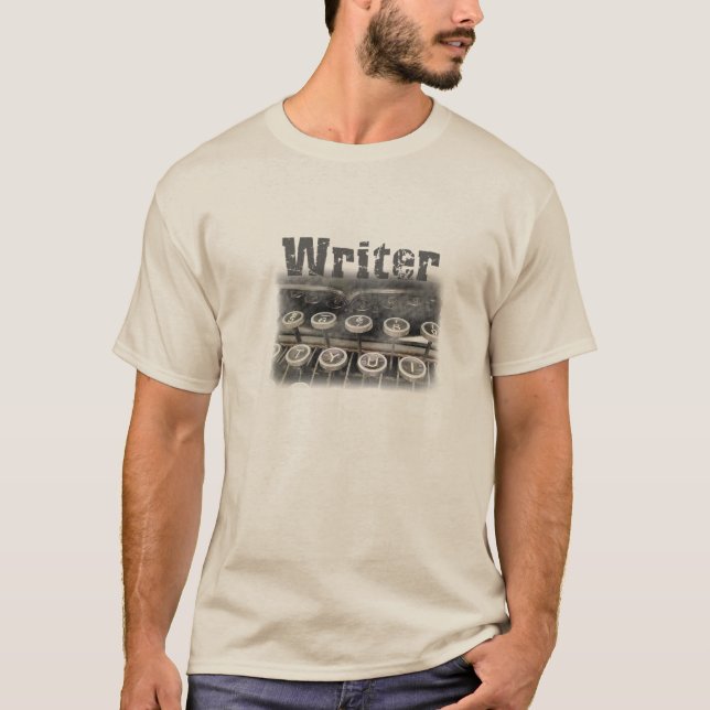 Retro Författar-T-shirt T-shirt (Framsida)