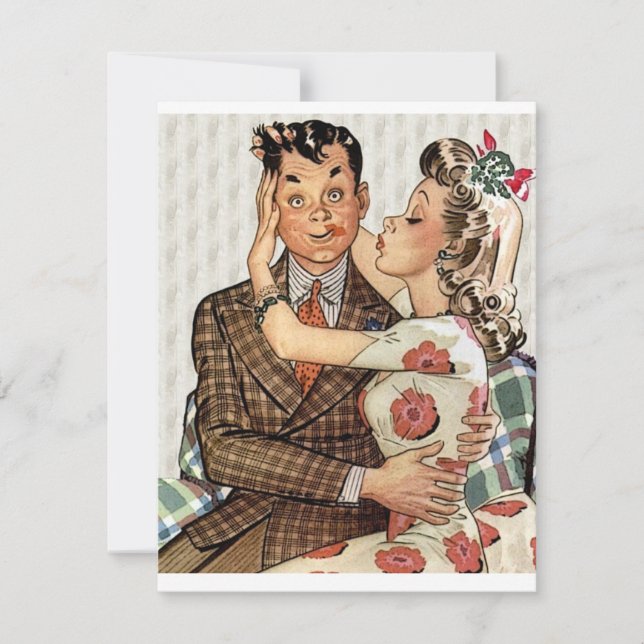 Retro-Förlovningens middag Inbjudningar (Framsida)