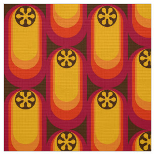 Retro-format 60s 70s-väv i mönster tyg