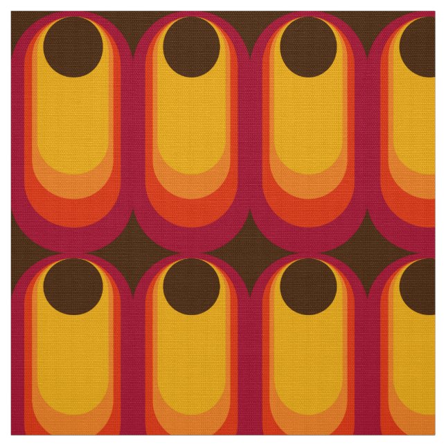 Retro-format 60s 70s-väv i mönster tyg (Provkarta)