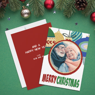 Retro-formkort för prydnadsfotomall för julklapp julkort