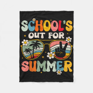 Retro förra skoldagen är ute för sommarlärare fleecefilt