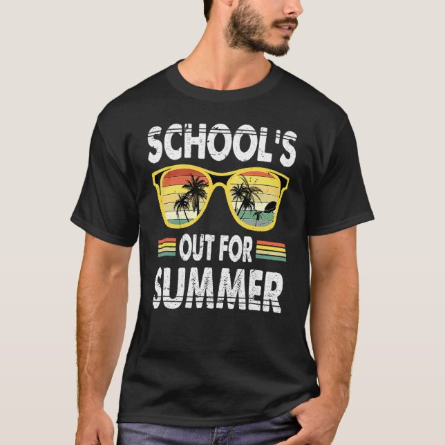 Retro förra Skolor-dagen ut för sommartid T Shirt (Framsida)