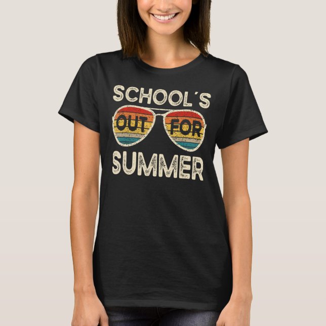 Retro förra Skolor-dagen ut för sommartid T Shirt (Framsida)