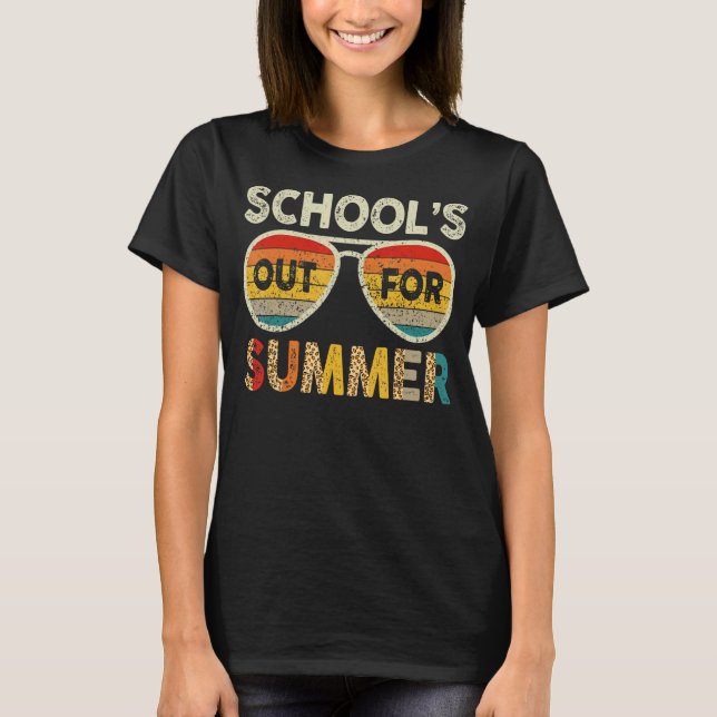 Retro förra Skolor-dagen ut för sommartid T Shirt (Framsida)