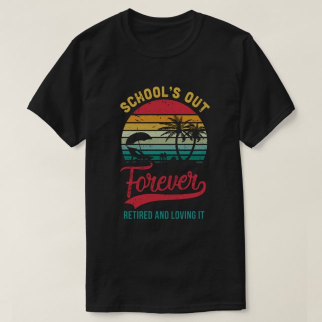 Retro förra Skolor-dagen utanför Retir T Shirt (Design framsida)