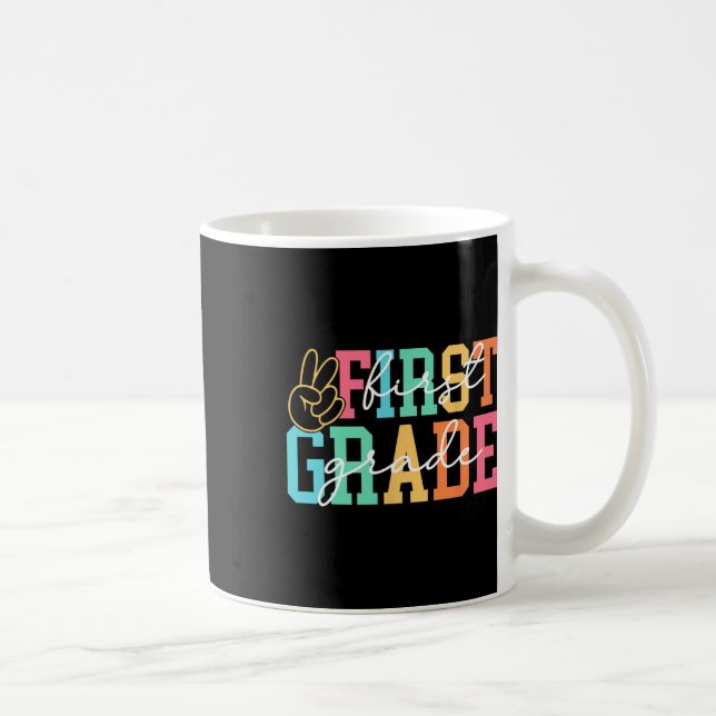 Retro första klass förberedande tillbaka till skol kaffemugg (Höger)