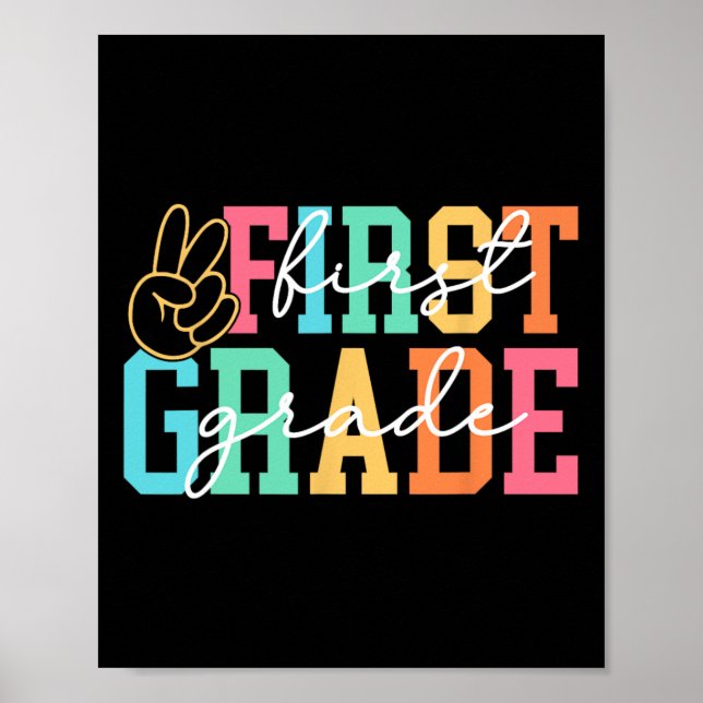 Retro första klass förberedande tillbaka till skol poster (Framsidan)
