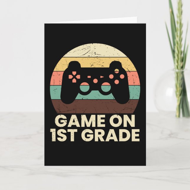 Retro förstaklassgamlarpresent för tillbaka till s kort (Framsida)