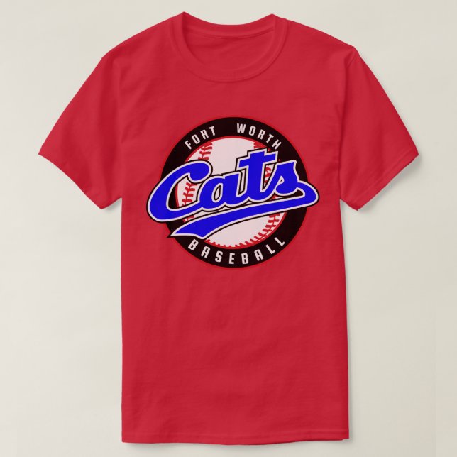 Retro Fort Worth Cats Baseball TShirt T Shirt (Design framsida)