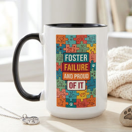 Retro Foster Misslyckande Humor Rädda Husdjur Förs Två-Tonad Mugg