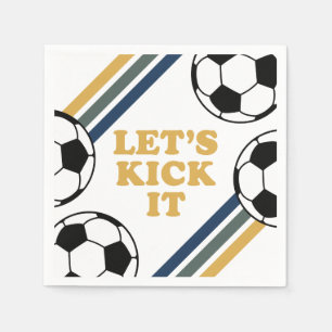 Retro fotboll födelsedag pappersservett