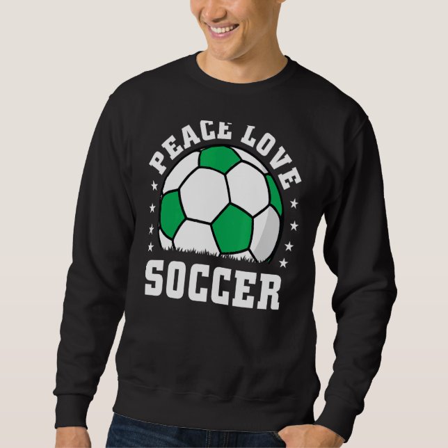Retro-fotboll för fotboll för fotboll i Kärlek Lång Ärmad Tröja (Framsida)