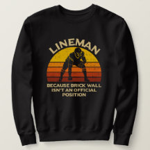 Retro fotboll lineman tegelvägg rolig present
