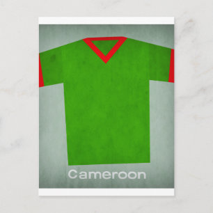 Retro fotbollJersey Kamerun Vykort
