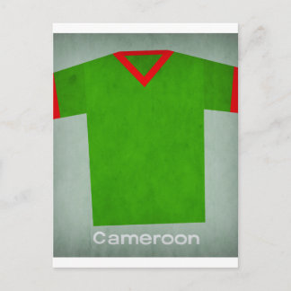 Retro fotbollJersey Kamerun Vykort