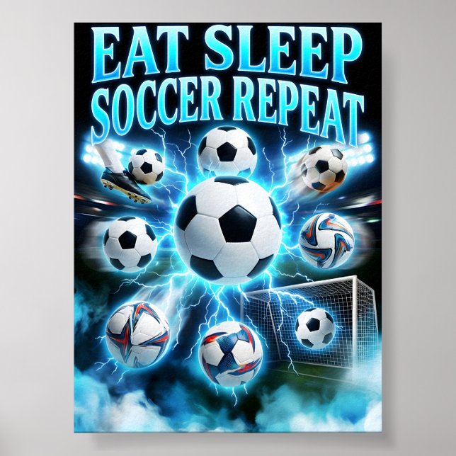 Retro fotbollsfan presentaffisch poster (Framsidan)
