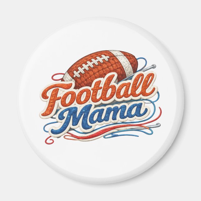 Retro fotbollsmamma magnet (Framsidan)