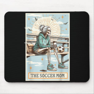 Retro fotbollsmamma tarotkort fotboll skelett mamm musmatta
