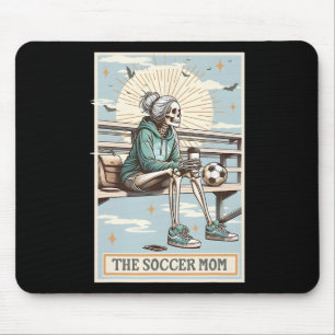 Retro fotbollsmamma Tarotkort Fotbollsskelett Mamm Musmatta