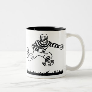 Retro fotbollsmugg Två-Tonad mugg