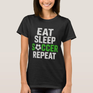 Retro fotbollsspelare som säger Ät Sova Spel Uppre T Shirt