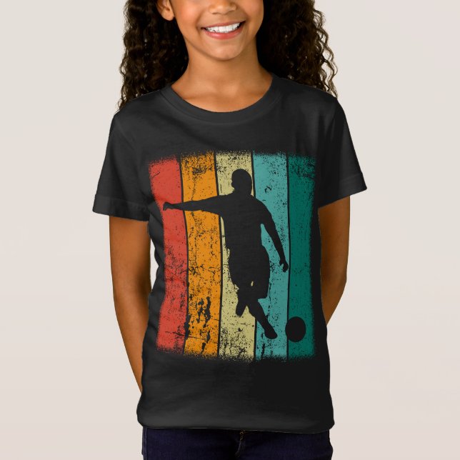 Retro-fotbollsspelare T Shirt (Framsida)