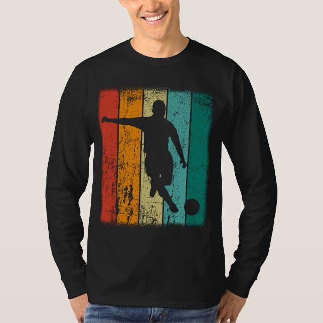 Retro-fotbollsspelare T Shirt (Framsida)