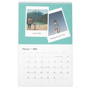 Retro-fotofamiljkalender för snabbfotofamilj kalender